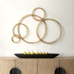 Golden Bubbles Metal Wall Decor - Ornate Home