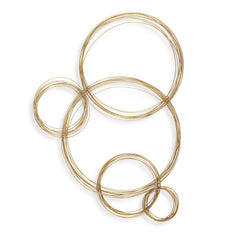 Golden Bubbles Metal Wall Decor - Ornate Home
