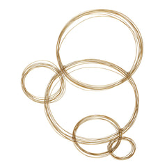 Golden Bubbles Metal Wall Decor - Ornate Home