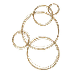 Golden Bubbles Metal Wall Decor - Ornate Home