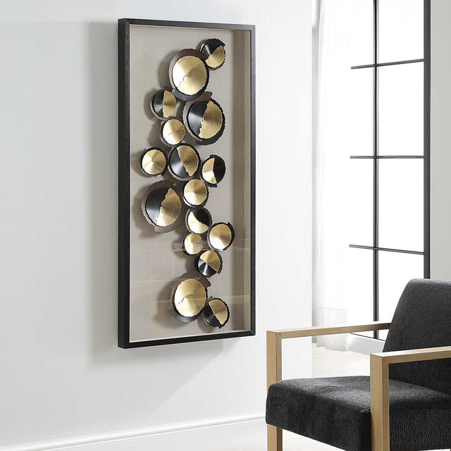 Golden Hour Black/Bronze/Gold Shadow Box - Ornate Home