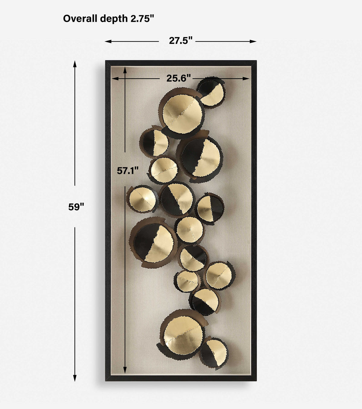 Golden Hour Black/Bronze/Gold Shadow Box - Ornate Home