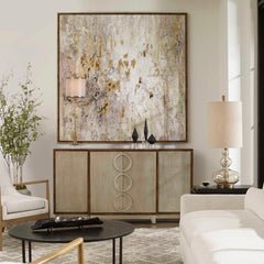 Golden Raindrops Multicolor Modern Abstract Art - Ornate Home