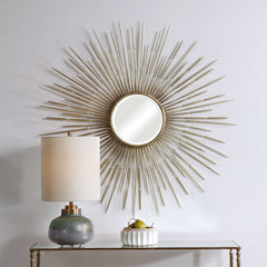 Golden Rays Starburst Mirror - Ornate Home