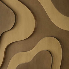 Golden Terrain Brown/Gold Wooden Wall Decor (Set of 2) - Ornate Home
