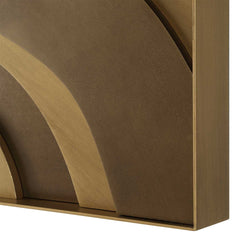 Golden Terrain Brown/Gold Wooden Wall Decor (Set of 2) - Ornate Home