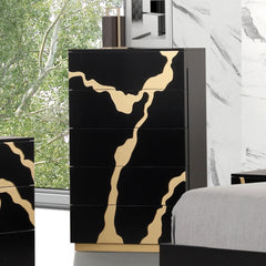 Goldsberg Black/Gold Chest - Ornate Home