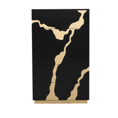 Goldsberg Black/Gold Chest - Ornate Home
