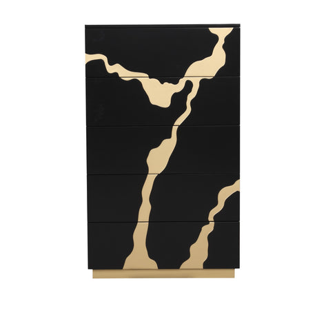 Goldsberg Black/Gold Chest - Ornate Home