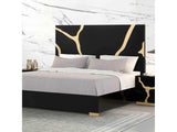 Goldsberg Black/Gold Queen Bed - Ornate Home