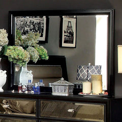Golva Black/Gold Mirror - Ornate Home