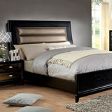 Golva Black/Taupe E.King Bed - Ornate Home