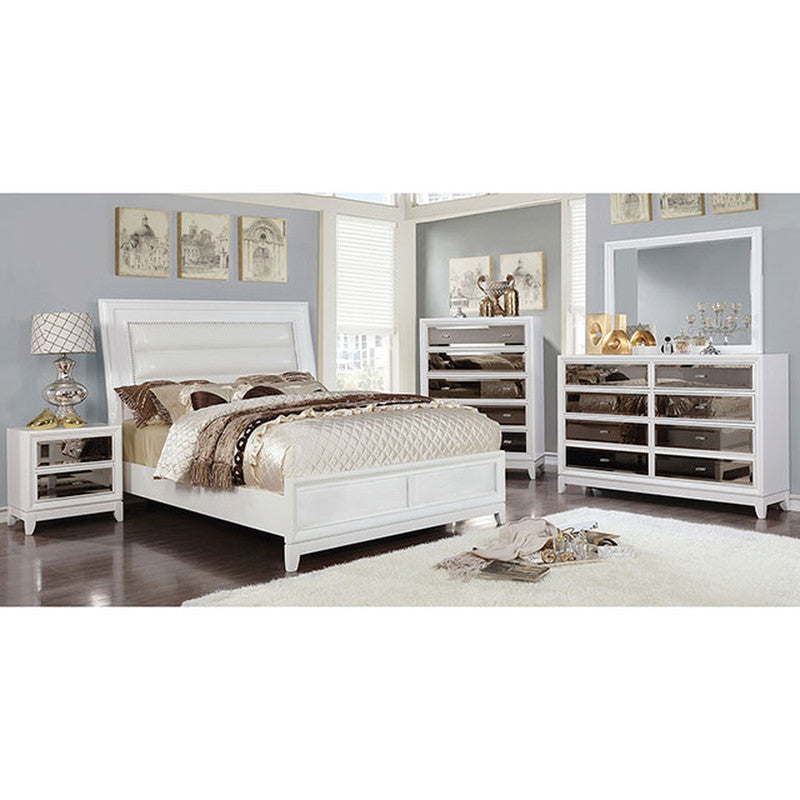 Golva White Queen Bed - Ornate Home