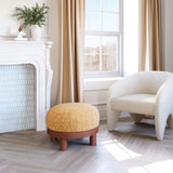 Gome Oat Yellow Ottoman - Ornate Home