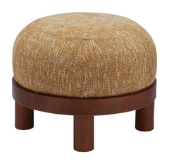 Gome Oat Yellow Ottoman - Ornate Home