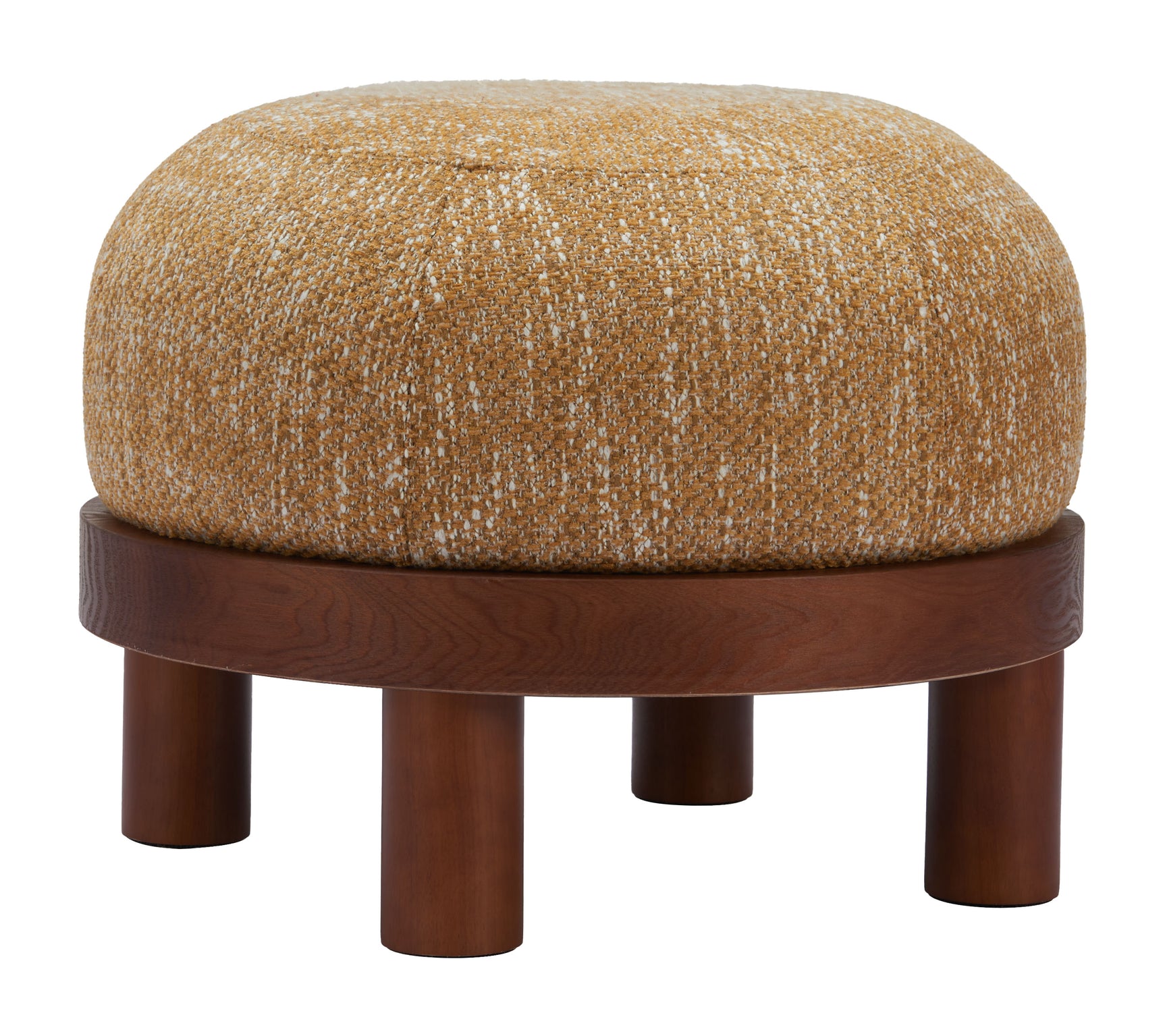 Gome Oat Yellow Ottoman - Ornate Home