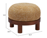 Gome Oat Yellow Ottoman - Ornate Home