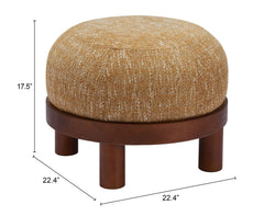 Gome Oat Yellow Ottoman - Ornate Home