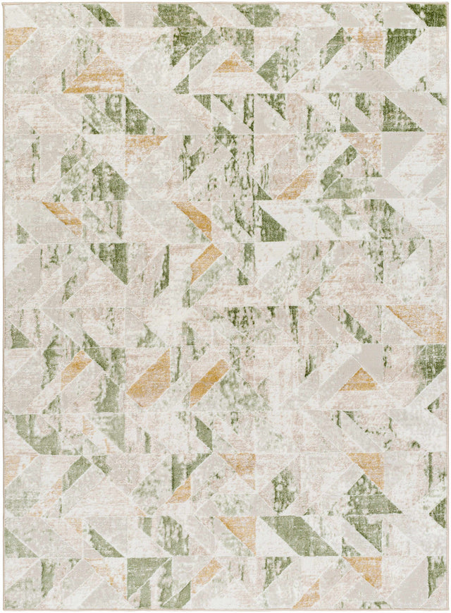 Gonca Green Geometric Area Rug - Ornate Home