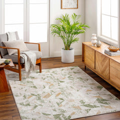 Gonca Green Geometric Area Rug - Ornate Home