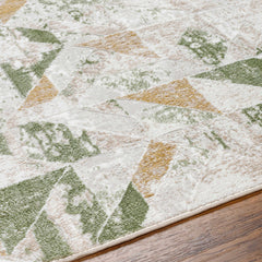 Gonca Green Geometric Area Rug - Ornate Home