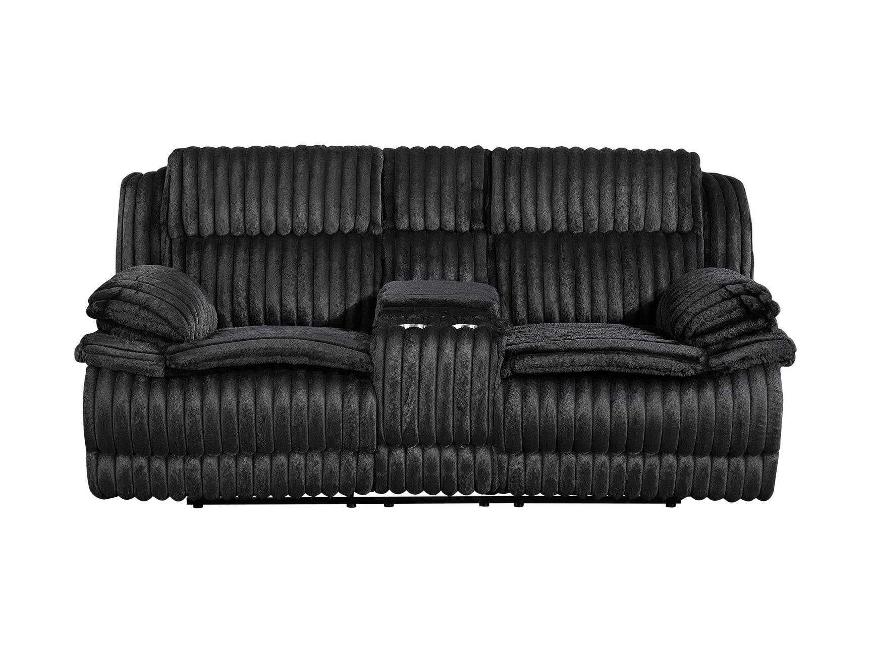 Goodland Black Double Reclining Loveseat - Ornate Home