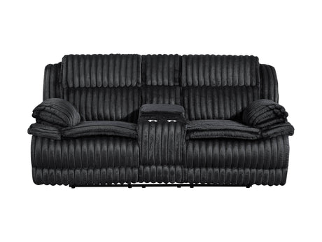 Goodland Black Double Reclining Loveseat - Ornate Home