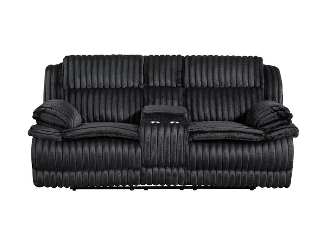 Goodland Black Double Reclining Loveseat - Ornate Home