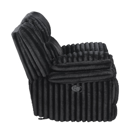 Goodland Black Glider Reclining Chair - Ornate Home