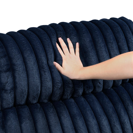 Goodland Blue Double Reclining Loveseat w/ Center Console - Ornate Home