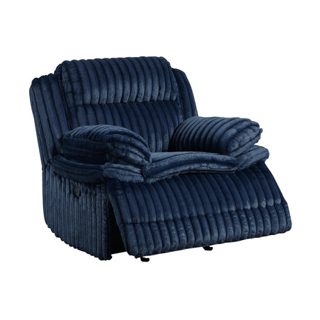 Goodland Blue Glider Reclining Chair - Ornate Home