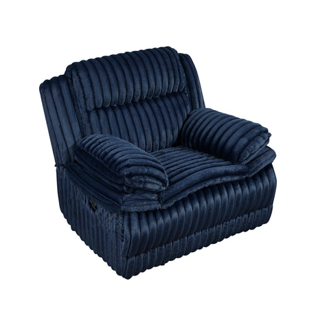 Goodland Blue Glider Reclining Chair - Ornate Home