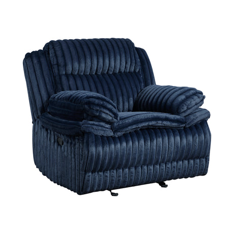 Goodland Blue Glider Reclining Chair - Ornate Home
