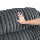 Goodland Dark Gray Double Reclining Loveseat w/ Center Console - Ornate Home