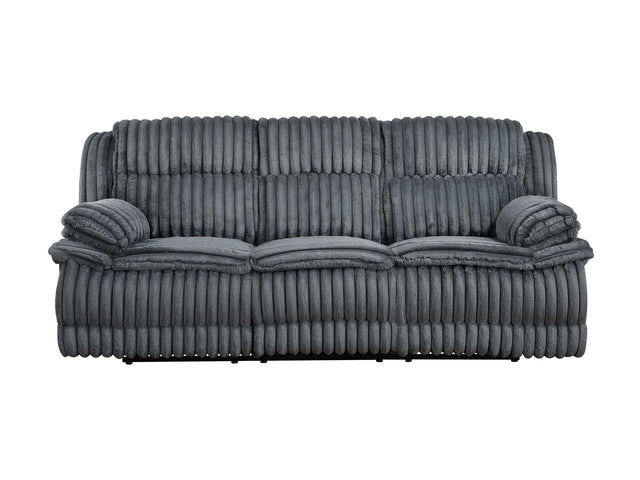 Goodland Dark Gray Double Reclining Sofa - Ornate Home