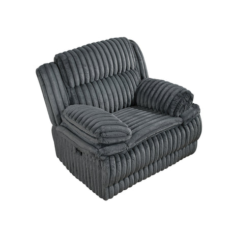 Goodland Dark Gray Glider Reclining Chair - Ornate Home