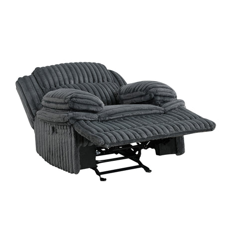 Goodland Dark Gray Glider Reclining Chair - Ornate Home