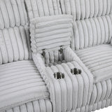 Goodland Gray Double Reclining Loveseat w/ Center Console - Ornate Home