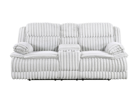 Goodland Gray Double Reclining Loveseat w/ Center Console - Ornate Home