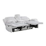 Goodland Gray Double Reclining Loveseat w/ Center Console - Ornate Home