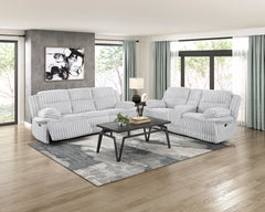 Goodland Gray Double Reclining Loveseat w/ Center Console - Ornate Home
