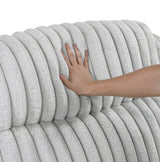 Goodland Gray Double Reclining Loveseat w/ Center Console - Ornate Home