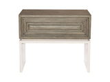 Goodman Rustic Grey/White Plaster Nightstand - Ornate Home