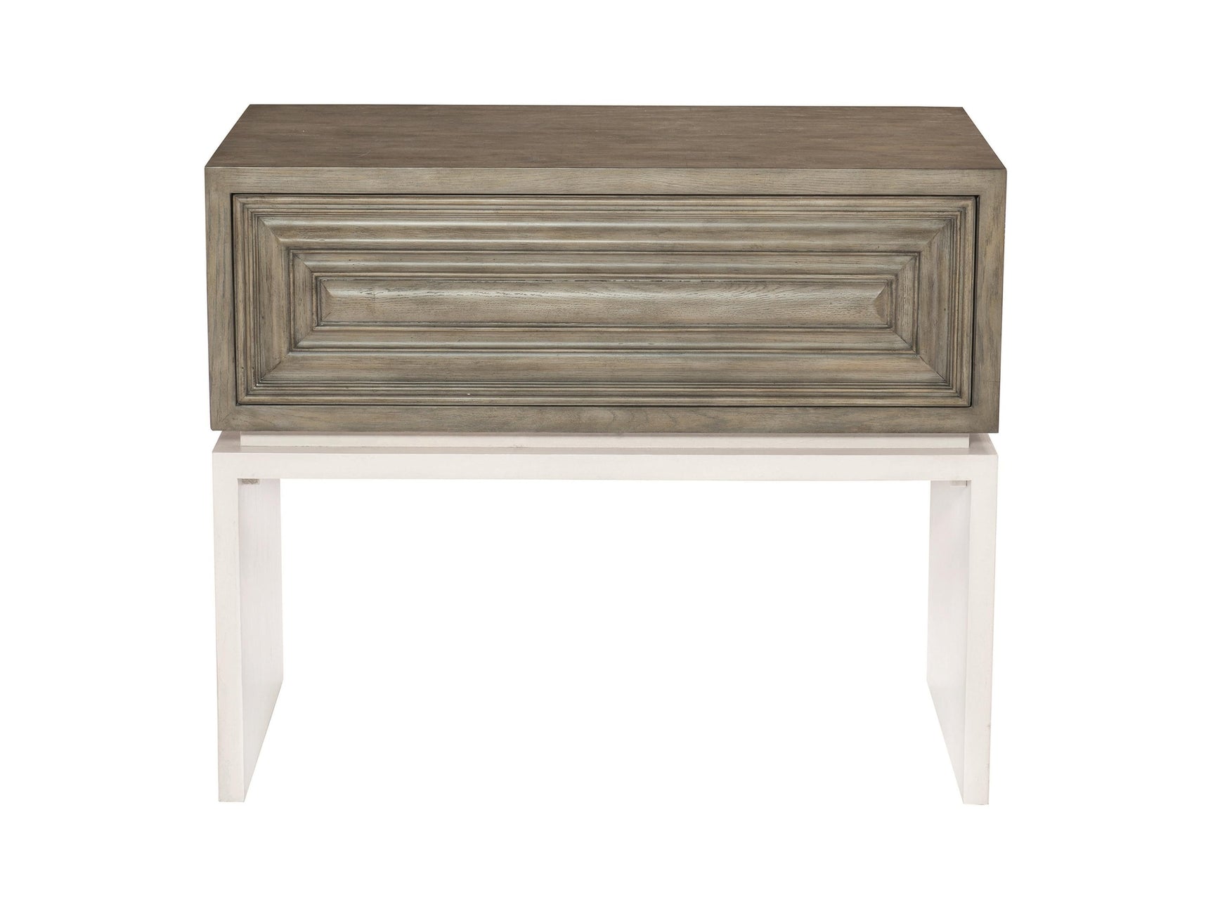 Goodman Rustic Grey/White Plaster Nightstand - Ornate Home