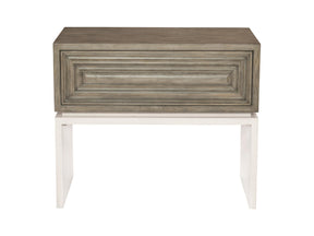 Goodman Rustic Grey/White Plaster Nightstand - Ornate Home
