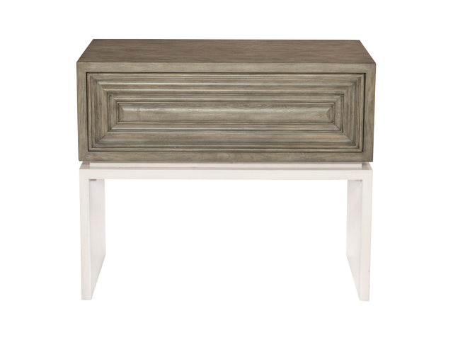Goodman Rustic Grey/White Plaster Nightstand - Ornate Home