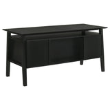 Goodson Black 64-inch 4-Drawer Double Pedestal Computer Desk - Ornate Home