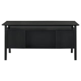 Goodson Black 64-inch 4-Drawer Double Pedestal Computer Desk - Ornate Home