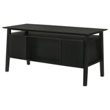 Goodson Black 64-inch 4-Drawer Double Pedestal Computer Desk - Ornate Home