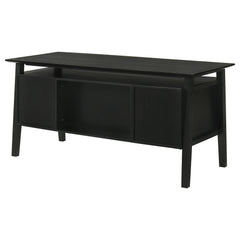 Goodson Black 64-inch 4-Drawer Double Pedestal Computer Desk - Ornate Home